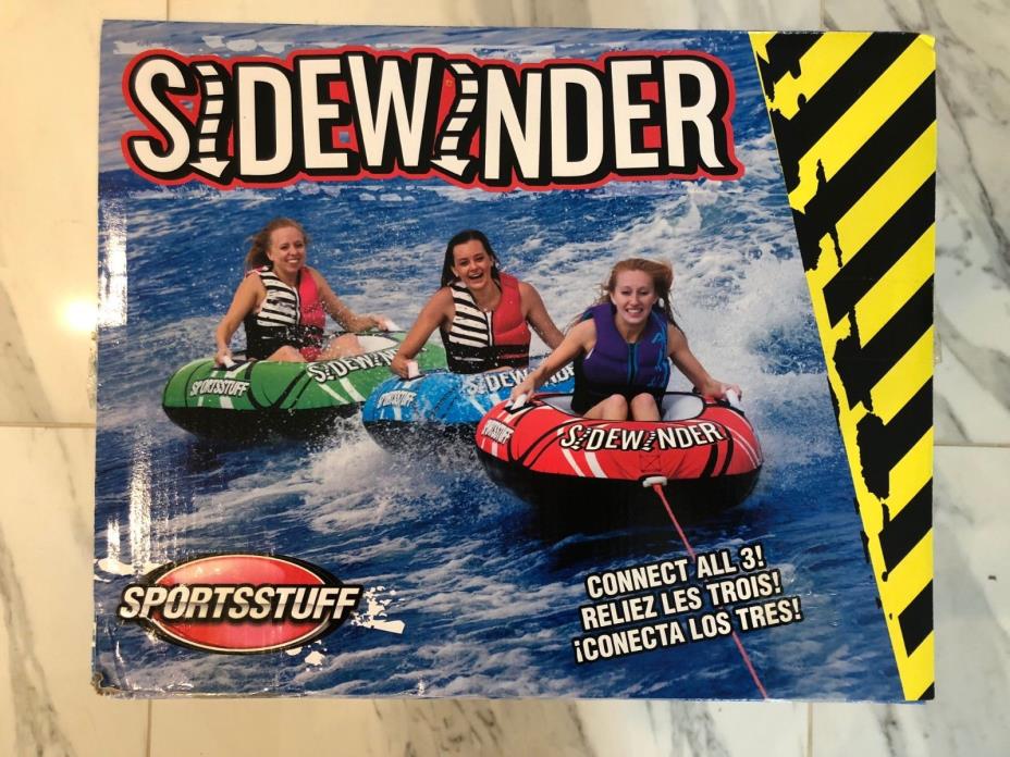 Sportsstuff Sidewinder 3 Rider Inflatable Cockpit Lake Water Towable Tube Float