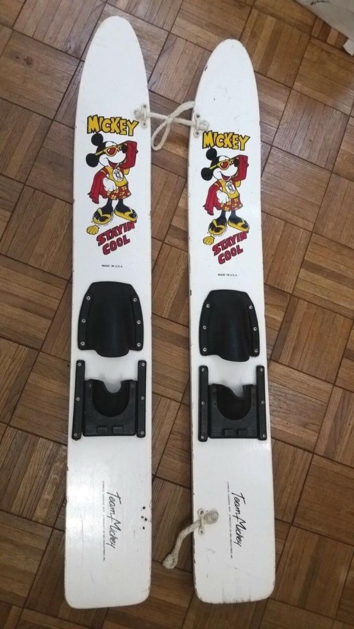 Kids Child Water Skis Trainers - Mickey Mouse Cypress Gardens Adjustable Feet
