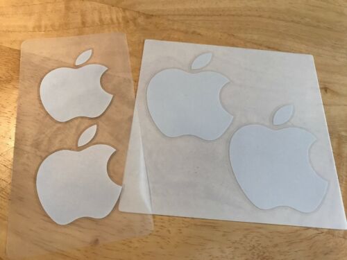 Lot Of X4 Apple Stickers Unused, X2 Small & X2 Large