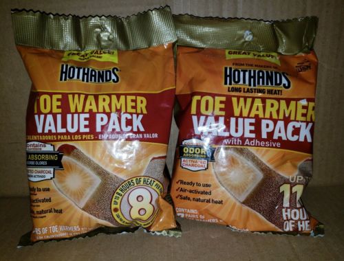 HotHands Adhesive Toe Warmer 7 pair Value Pack- 2 Packages!