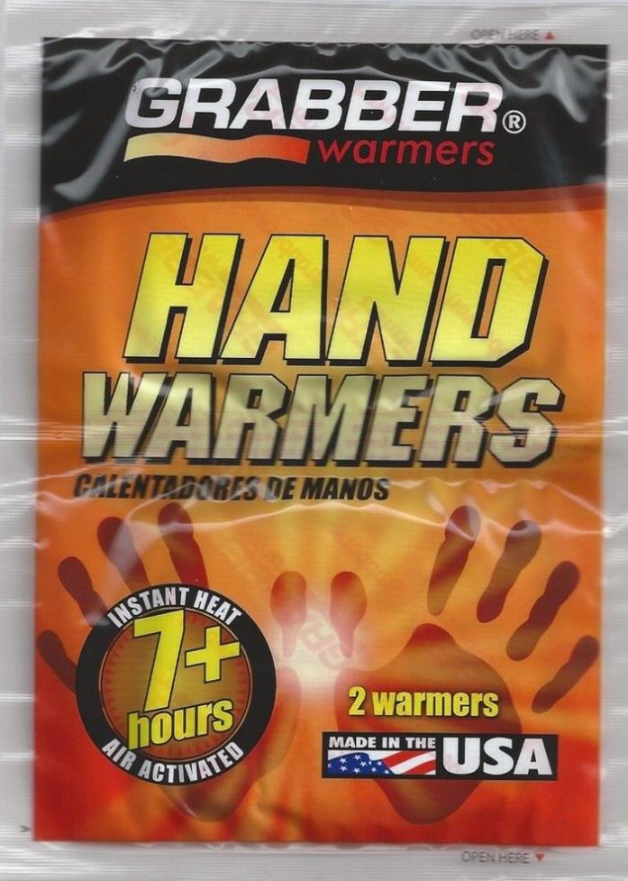 10 or 20 count Grabber Hand Warmers 2in x 3.5in. 7+ Hour Hand Warmer Made in USA