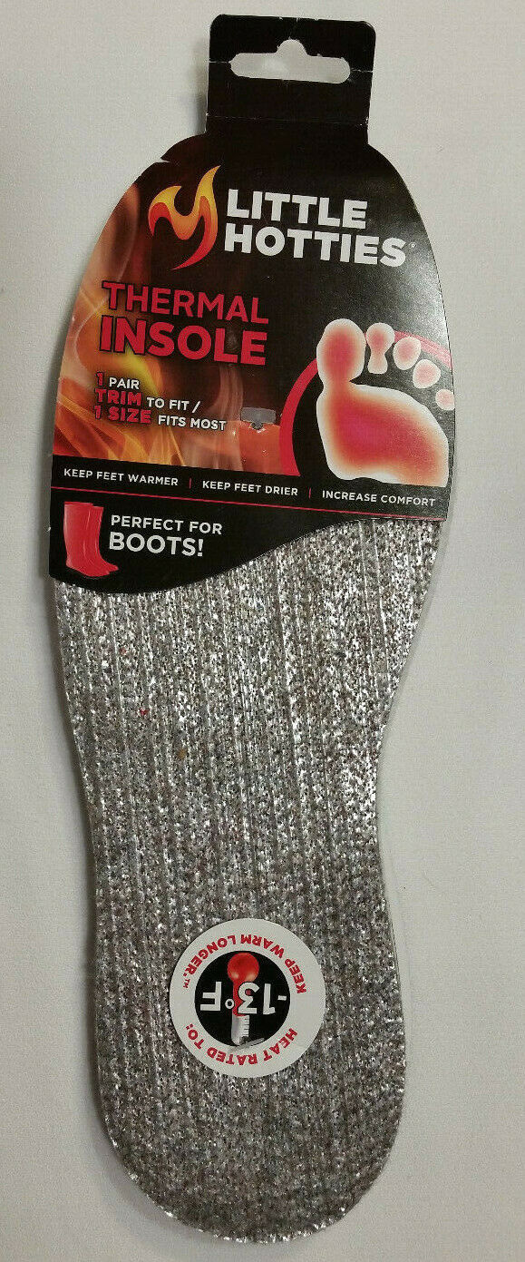 NEW Little Hotties Mens Thermal Insole One Size Fits Most Keep Feet Warmer Drier