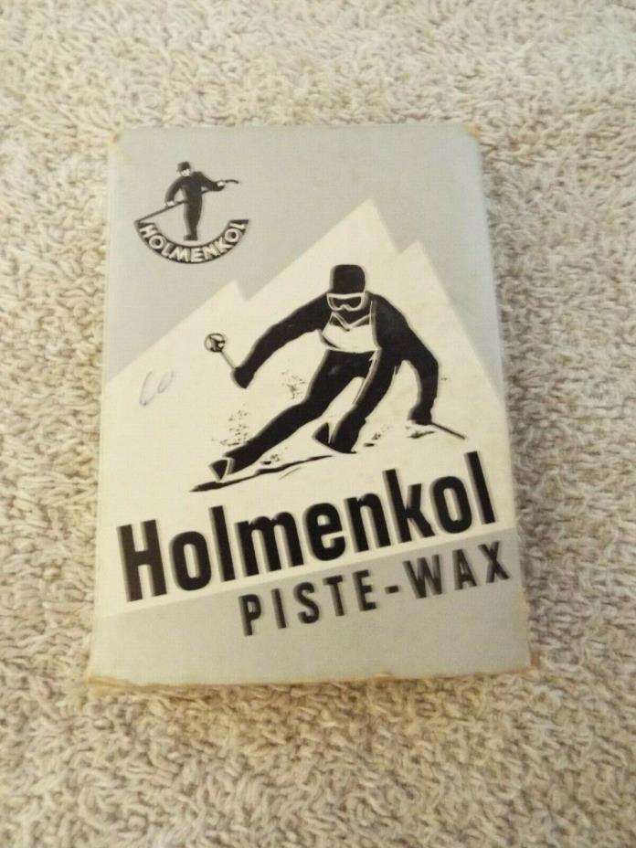 Vintage Holmenkol Silver Piste Wax Alpine Ski Wax  West Germany New Old Stock