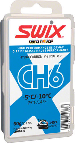 Swix CH6 High Speed Training Performance Wax CH06X Hot Ski Wax 60g Blue