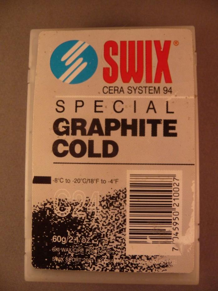 SWIX “SPECIAL GRAPHITE COLD” -4 T0 18 F - 60 gr - NEW - SKI WAX