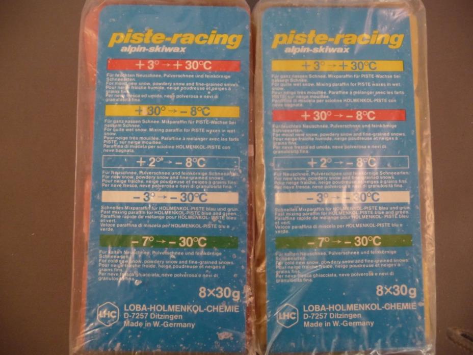 HOLMENKOL “PISTE RACING” YELLOW & RED COMBO - SKI WAX - 624 gr - NEW