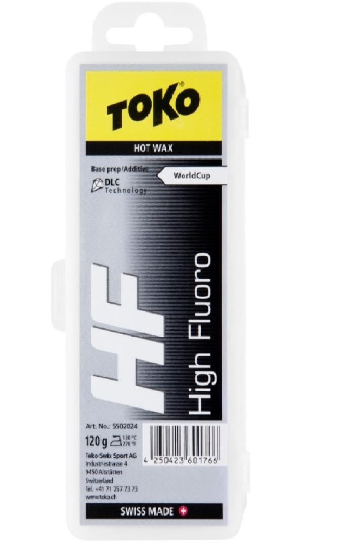TOKO Ski Wax High Fluoro HF Black Tribloc World Cup Hot Wax 120 g Bar, 1 each