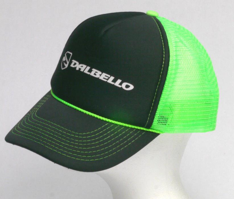 Dalbello Trucker Hat Cap Logo Black and Neon Green snapback adjustable Otto