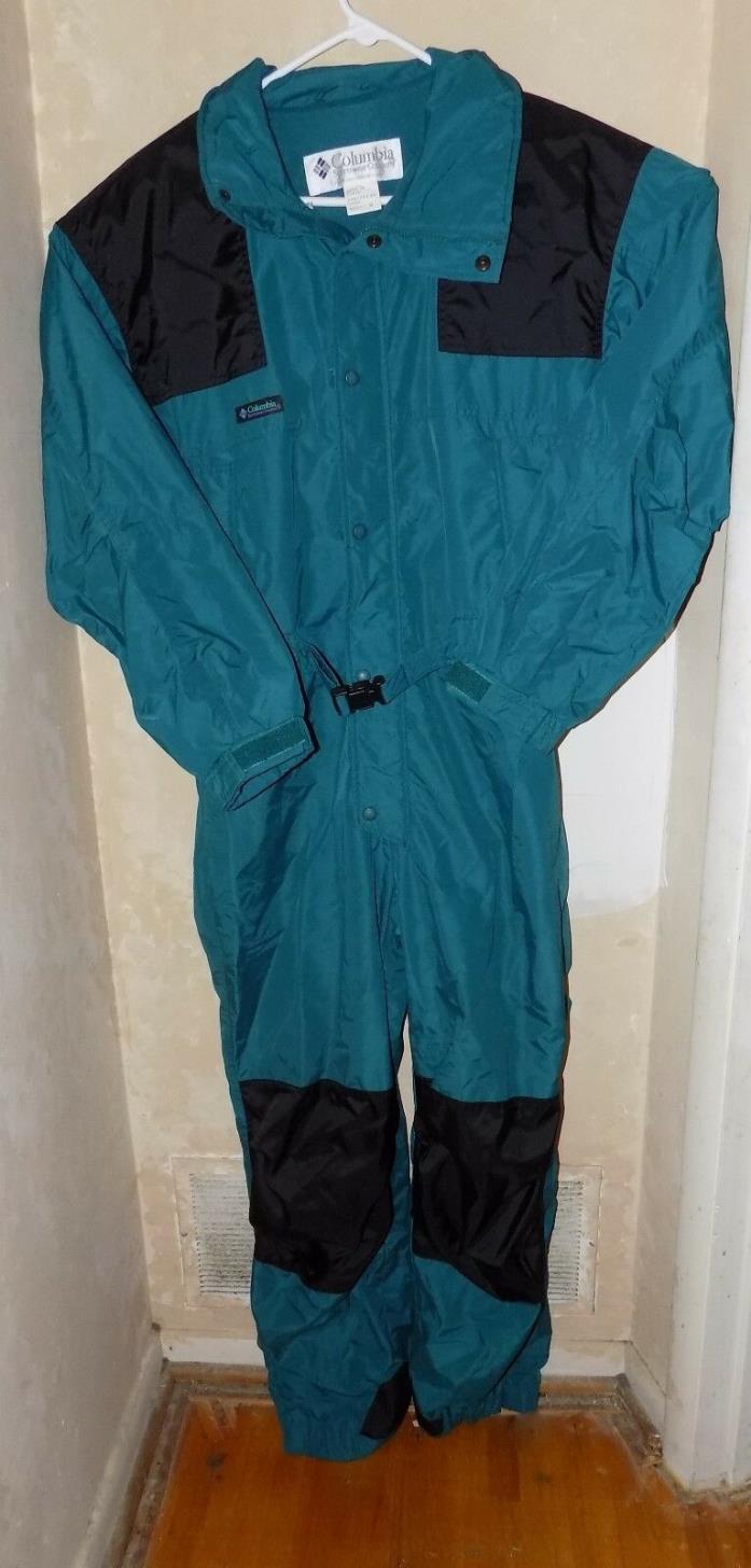 Columbia Mens Green Black Nylon Full Snow Ski Suit Size Medium