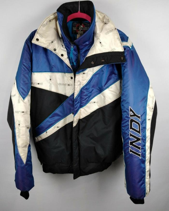 Polaris Mens Indy Coat Jacket Blue Black White Size Medium Tall