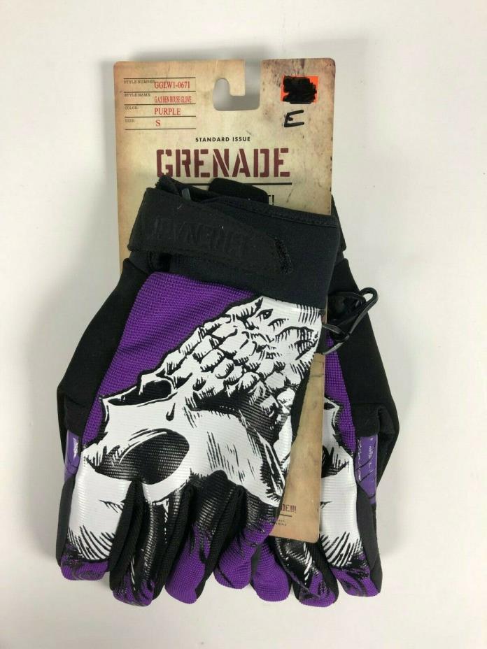 Grenade Men's Snowboarding Gloves - Gas Glove - Purple, Small