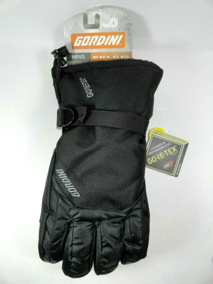New Gordini Mens Sz L Gore-Tex Gauntlet Gloves 4G1029 Waterproof Windproof Black