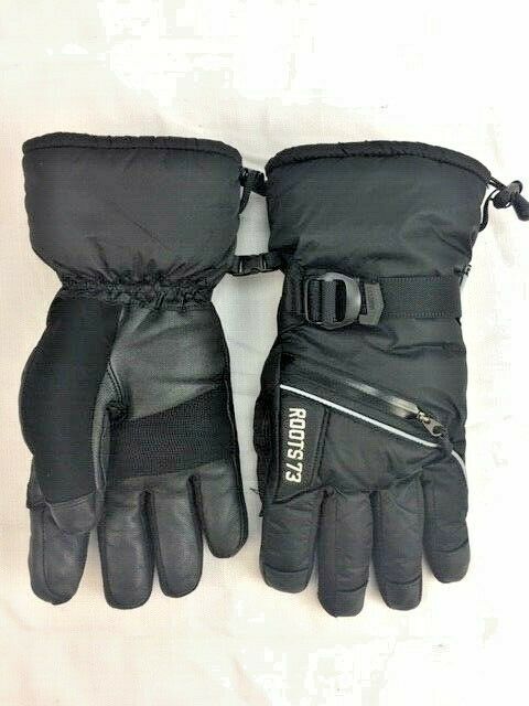 Roots 73 Men's Artic Ski Gloves Black MED Thermolite Free Ship