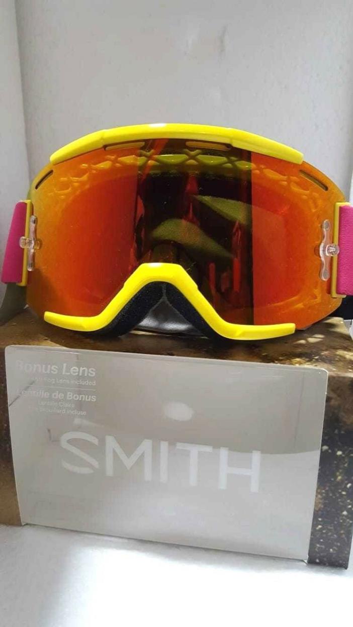 Smith Squad MTB Goggles Archive 1991-Neon/Red Sol X Mirror, One Size.