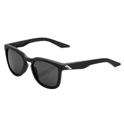 100% Hudson Sunglasses - Soft Tact Black - Smoke Lens - 61028-100-57