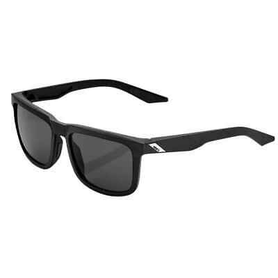 100% Blake Sunglasses - Soft Tact Black - Smoke Lens - 61029-100-57