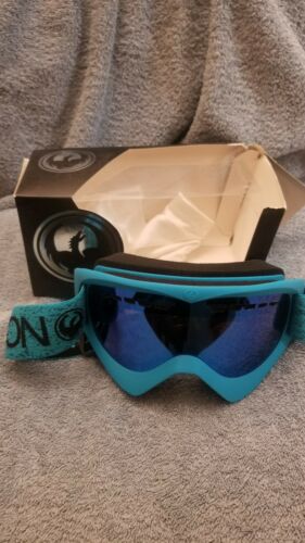 Dragon Alliance DX Ski snowboard Goggles adult blue/blue steel  NEW damaged box