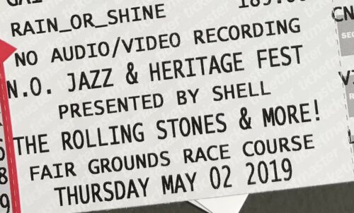 Rolling Stones, Jazz Fest May 2, 2019