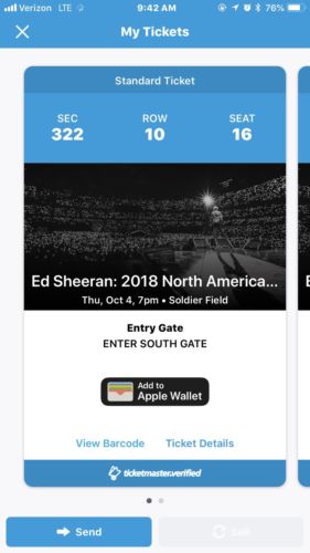 ED SHEERAN Tickets Chicago Soldier Field 10/4/18