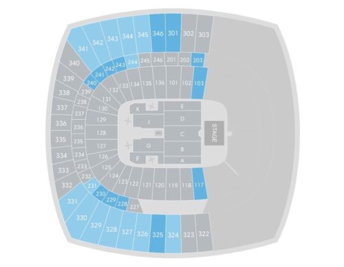 2 Ed Sheeran Tickets, Section 135 Row 19