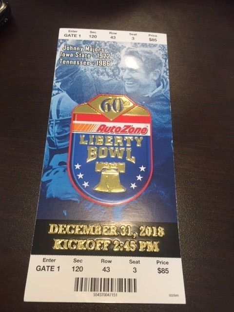 2018 Liberty Bowl MINT Season Ticket 12/31/18 NCAA Football Stub Missouri OKST