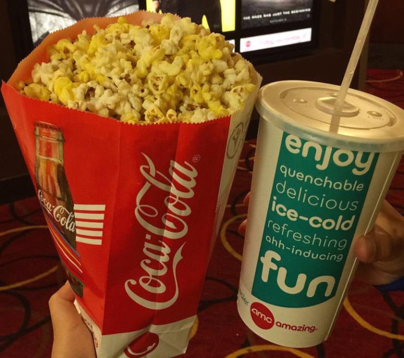 AMC Theaters: Large Popcorn and Large Fountain Drink Exp 9/30/18) Quick Delivery