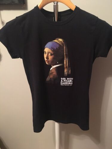 Girl With A Pearl Earring World Tour 2012-2014 Painting  Tee Shirt Medium Black