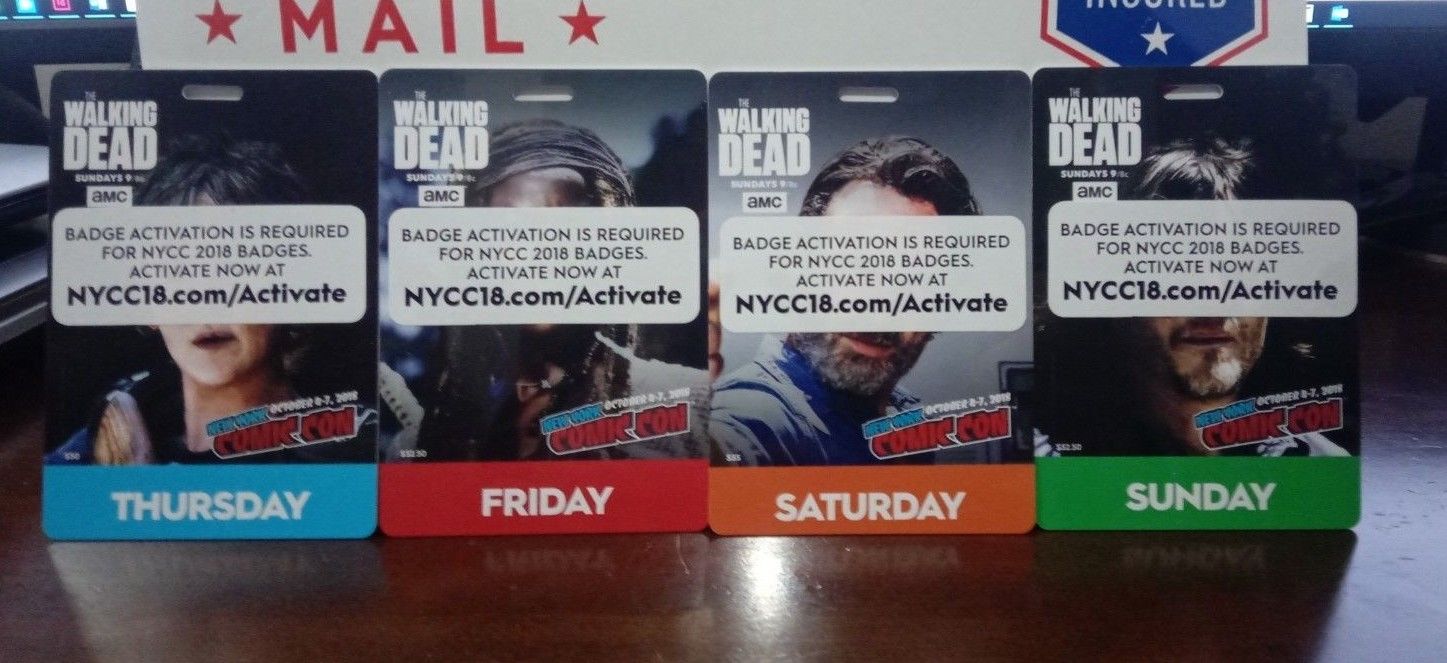New York Comic Con 4 Day Pass (Oct 4th - 7th) NYCC2018 (2 sets available)