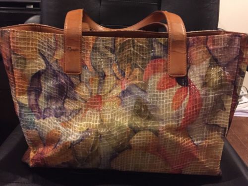 SONDRA ROBERTS TOTE BAG LARGE FLORAL DESIGN SHOULDER BAG PURSE EXCELLENT CONDITI