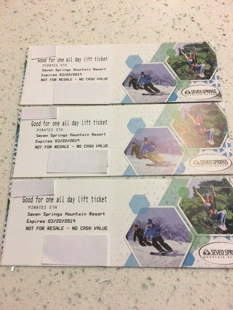 Seven Springs Mountain Resort Lift Tickets (ANY DAY - ALL DAY) (x4)