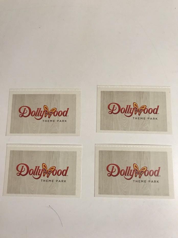 4 TICKETS TO DOLLYWOOD IN PIGEON FORGE, TN GOOD TIL 1/5/19