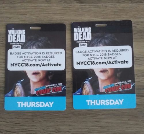2 Tickets New York Comic Con 2018 Thursday Badge