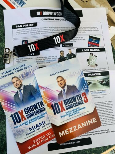Grant Cardone 10x Growth con Miami Tickets