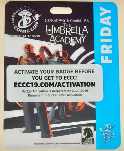 ECCC 2019 EMERALD CITY COMIC CON FRIDAY 3/15 ADULT TICKET BADGE PASS