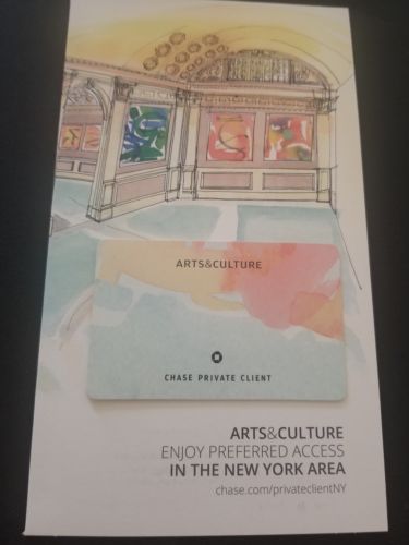 Chase Private Client Arts and Culture Card in New York, FREE Access to Museums