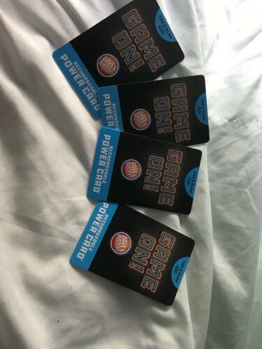Lot Of 4 Dave And Busters Power Cards With Tickets & Play Points