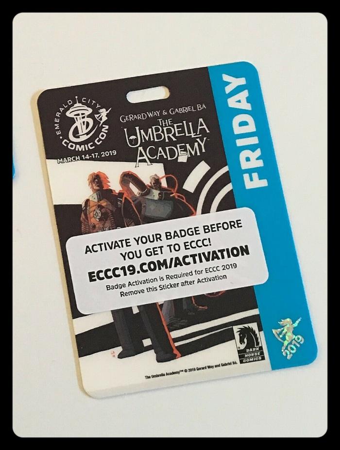 EMERALD CITY COMIC CON 2019 Friday ONE Adult Badge ECCC In Hand 03/15/2019 March