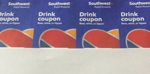4 Southwest Airlines Drink (Exp. 2/29/2020) Free shipping