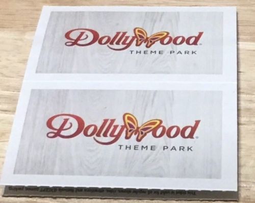 2 TICKETS TO DOLLYWOOD IN PIGEON FORGE, TN GOOD UNTIL 1/5/19