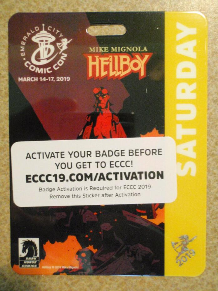ECCC 2019 Emerald City Comicon Saturday 3/16 Adult Badge Ticket Pass - SOLD OUT!