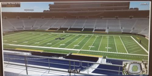 2 Notre Dame vs Stanford Tickets / SIDELINE SEATS Section 108 Row 8 *LOOK!!