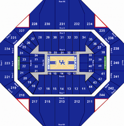 2 University of Kentucky Basketball Tickets - UK vs Kansas 1/26/19 Aisle Seats