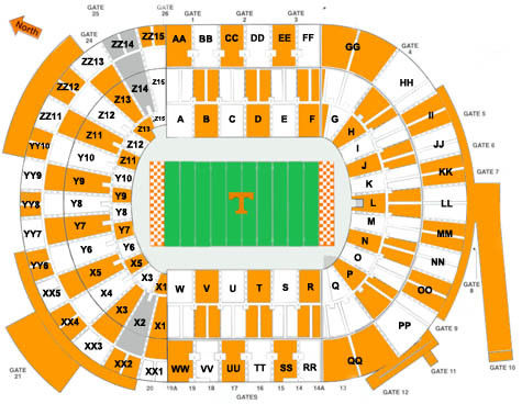 5 Lower Level Tennessee Volunteers v UTEP Tickets UT Vols Local pickup available