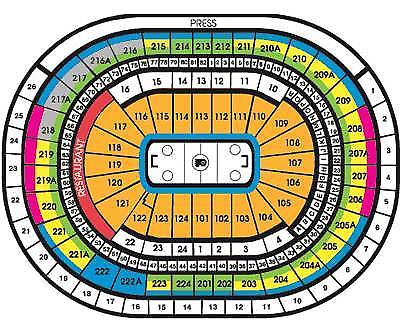 2/4 Philadelphia Flyers RIGHTS (PSL)  Lower Level Blue Line tickets section 102