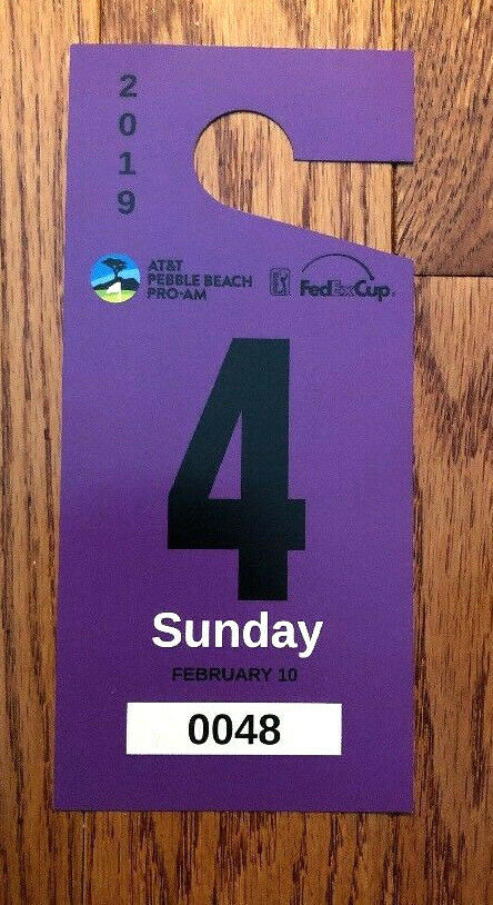 1 VIP Parking Pass AT&T Pro-Am at Pebble Beach Golf Course Sunday, February 10th