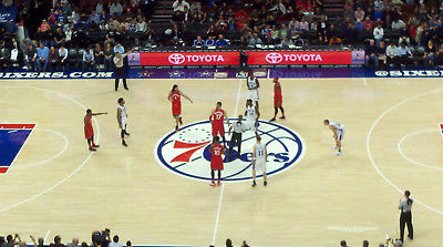 76ers vs Bucks 4/4 - 2 Great Aisle Seats - Section 213 - Row 1 - Center Court