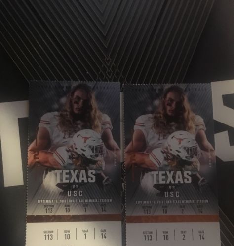 2 Texas Longhorns Vs. U.S.C. Tickets $128 Each