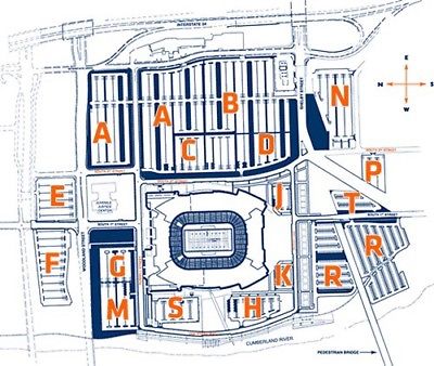 Tennessee Titans vs New York Jets Official Nissan Parking Pass Lot ‘F” secure