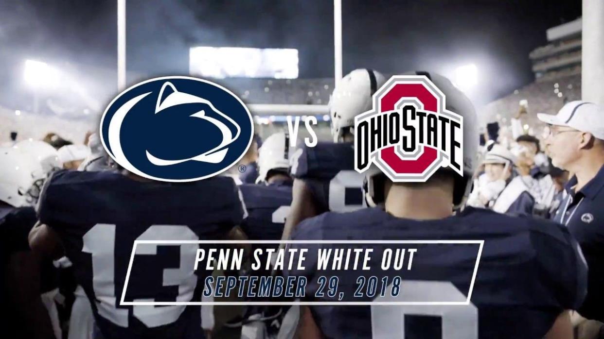 Penn State Vs. Ohio State football STUDENT TICKET 2018 WHITEOUT