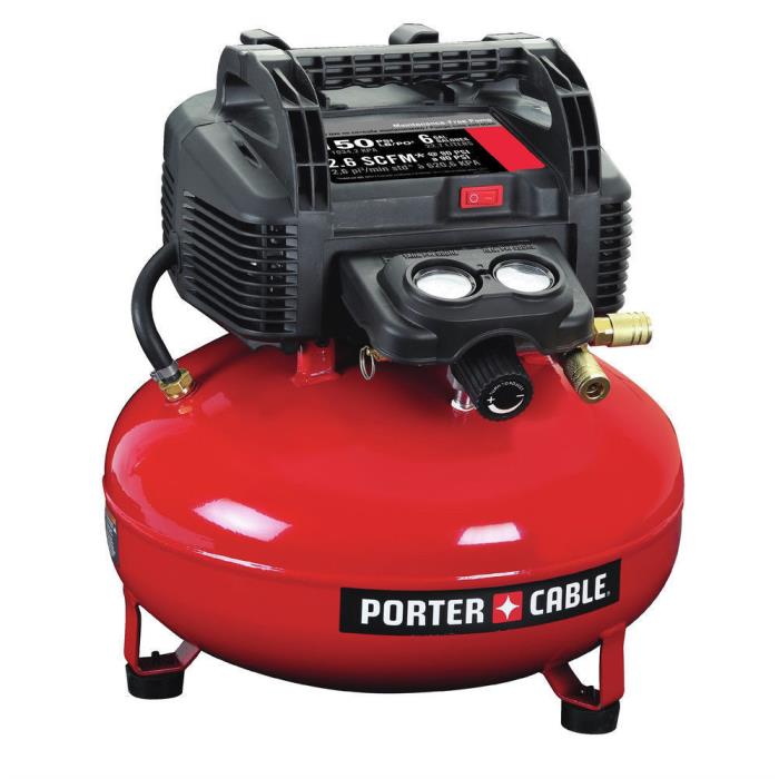 Porter-Cable 0.8 HP 6 Gal. Oil-Free Pancake Air Comprressor C2002 Recon